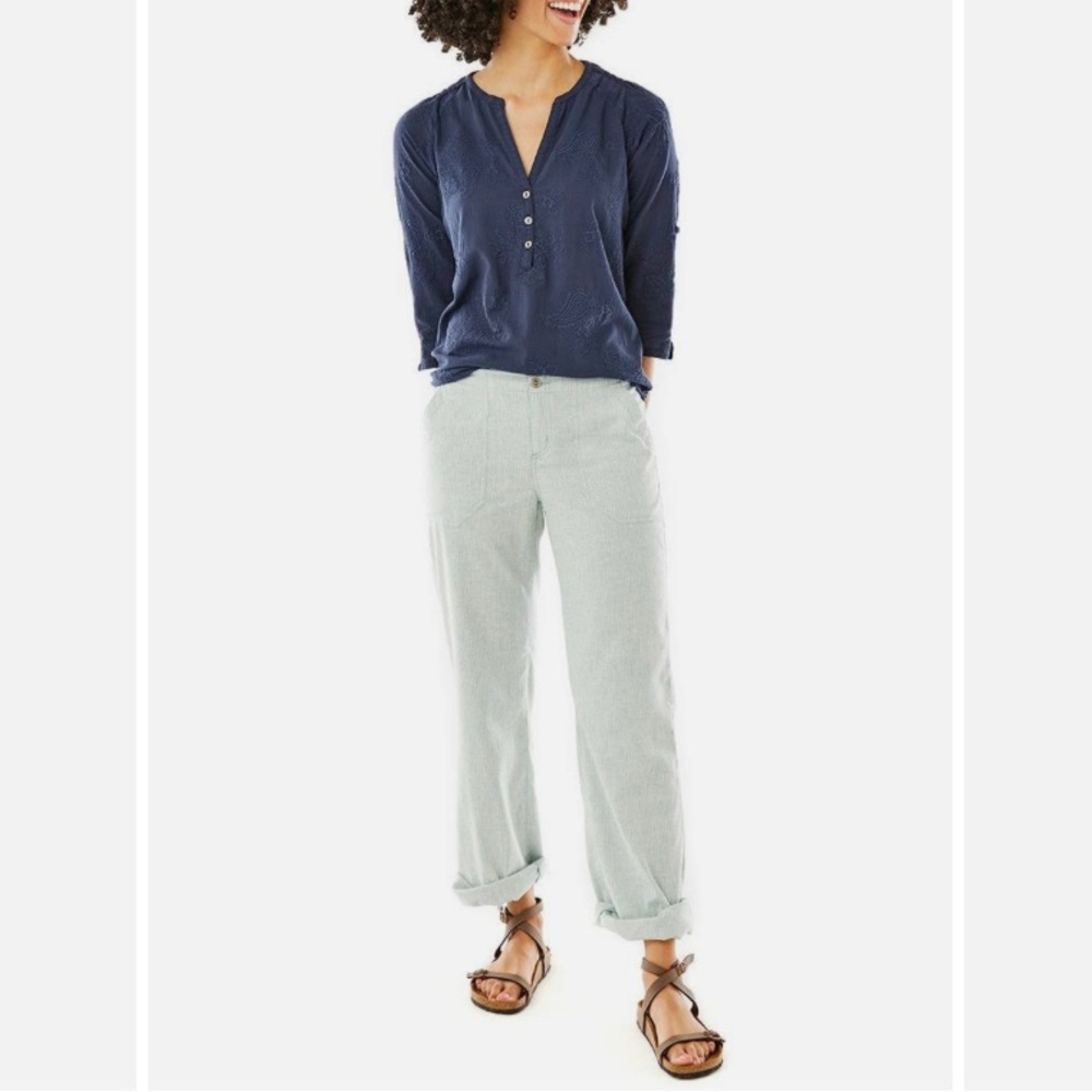 Royal Robbins 4 Hempline Pants in Blue Surf Stripe